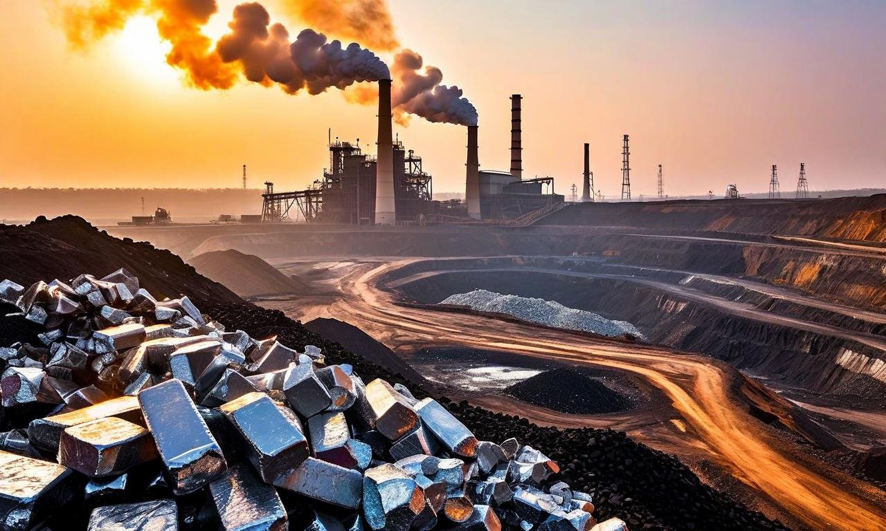 Solar panels and oil refinery facilities symbolising India's growing energy investments.