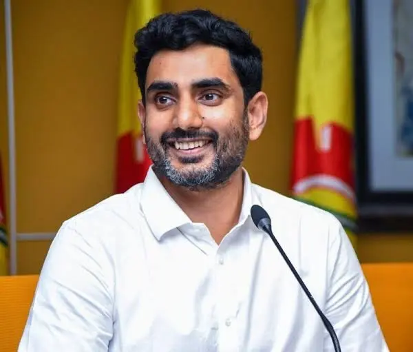 Nara Lokesh inaugurating SAEL’s 600 MW solar power projects in Kadapa district.