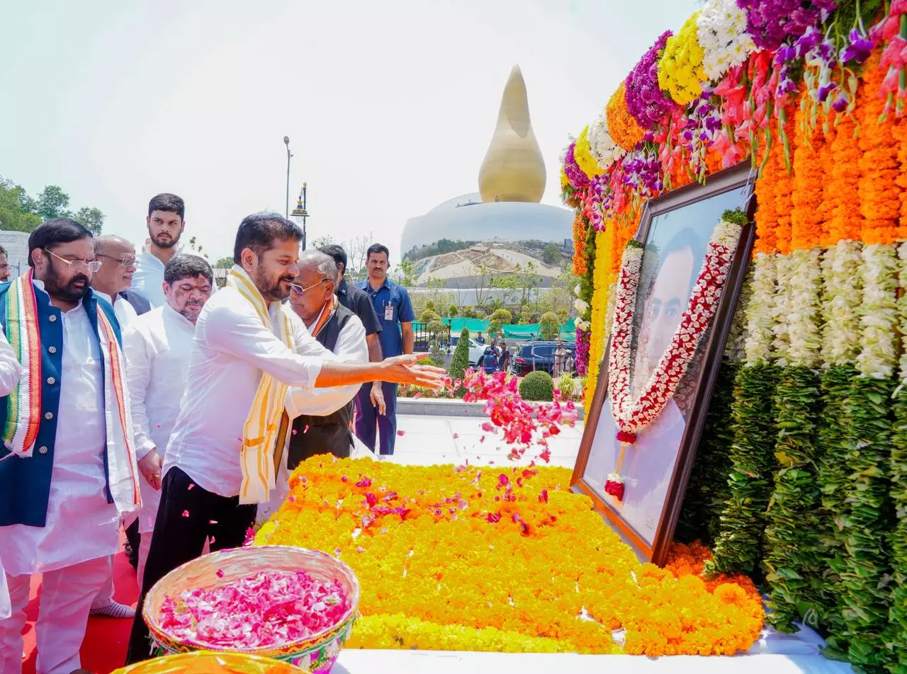 Telangana CM Revanth Reddy pays tribute to Rajiv Gandhi while demanding passage of Women’s Reservation Bill