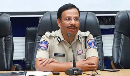 Union Minister Chandra Sekhar Pemmasani during video conference on cyber fraud prevention with Hyderabad Police officials