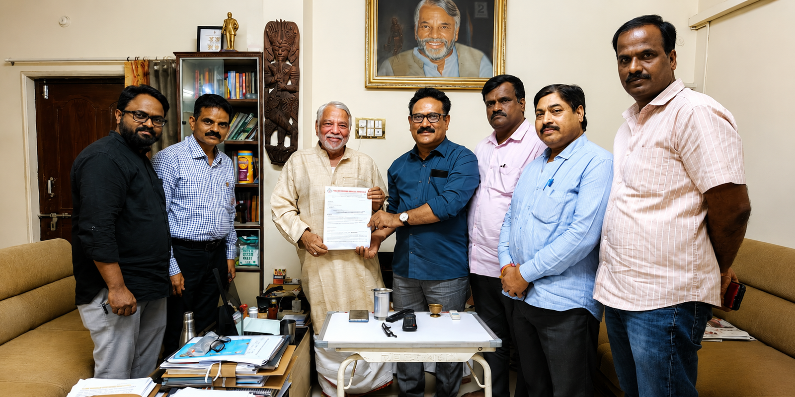 TUWJ leaders submit memorandum to K Keshava Rao.