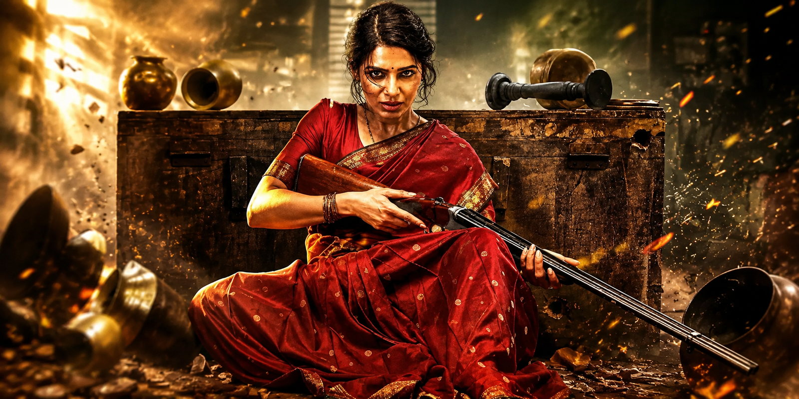Samantha celebrating Maa Inti Bangaram movie success.