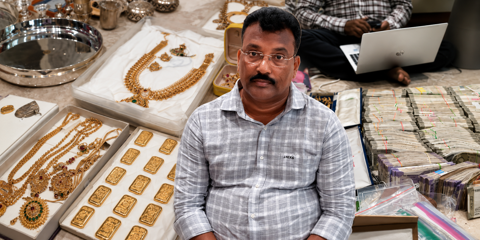 ACB officials during raids linked to Mohan Naik disproportionate assets case in Telangana