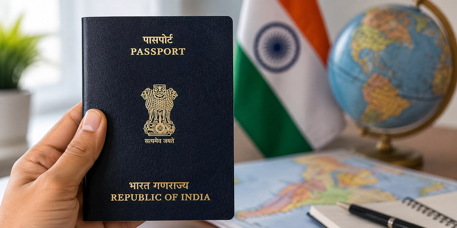 Indian passport displayed with citizenship debate context.