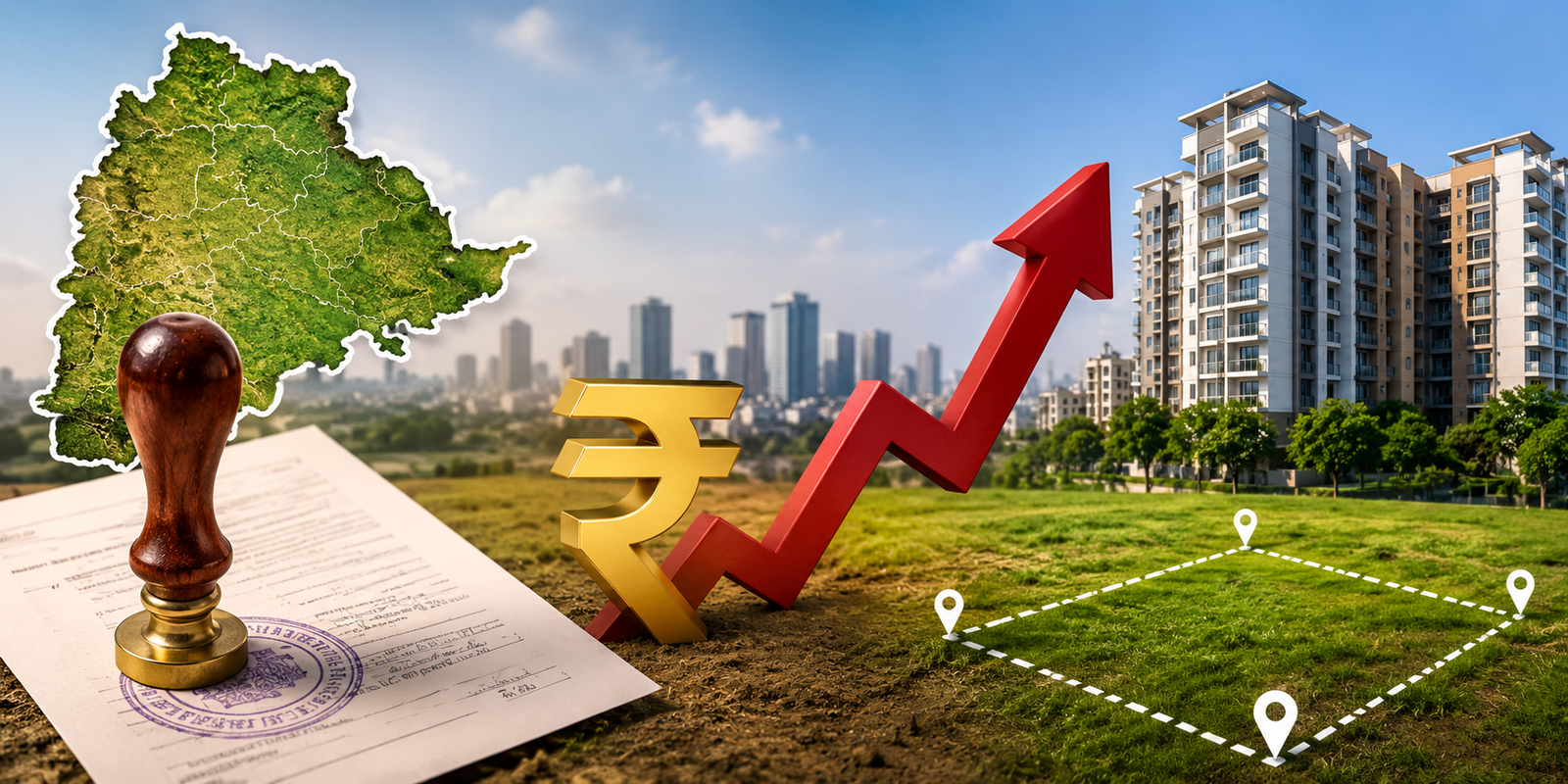 New Telangana market values for land plots and apartments effective from June 5