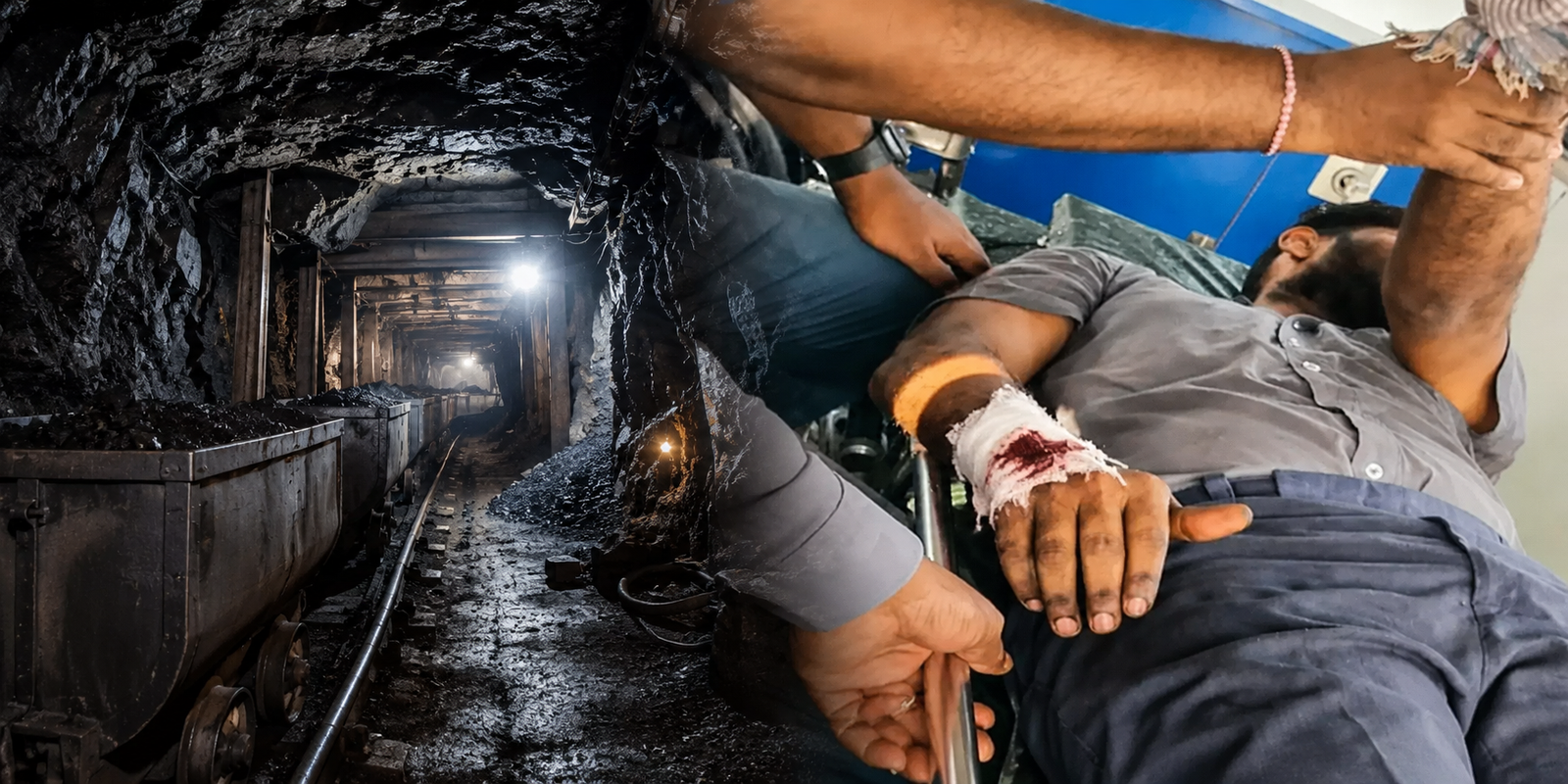 KTK-5 underground coal mine in Bhupalpally where a worker was injured during blasting operations.