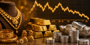 Gold jewellery and silver market rate update today.