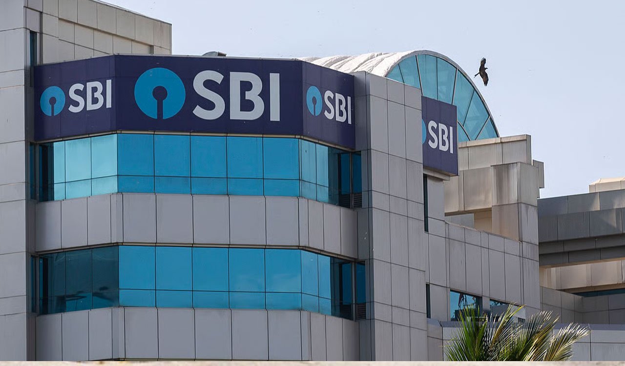 Raidurg land auction dispute involving Telangana government and SBI.
