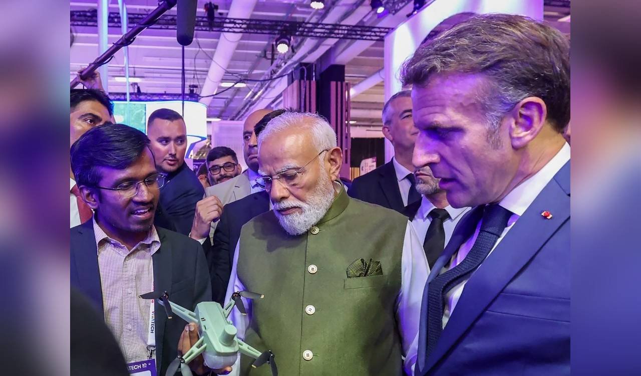 PM Modi announces India-France TRISHNA satellite mission in Paris.
