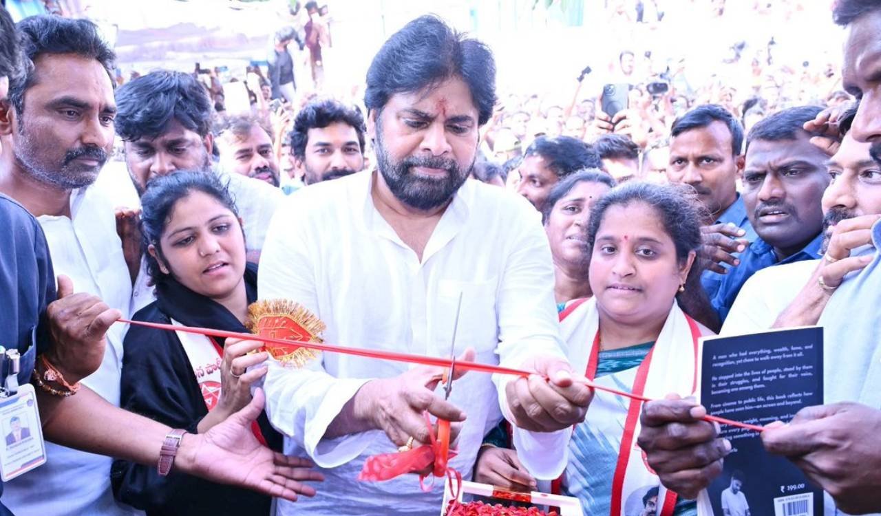 Pawan Kalyan inaugurates Jana Sena Telangana state office in Hyderabad.