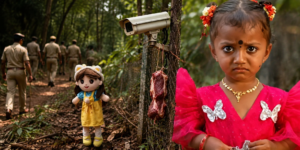 Police CCTV setup with child-sized dolls in Tuni missing girl investigation