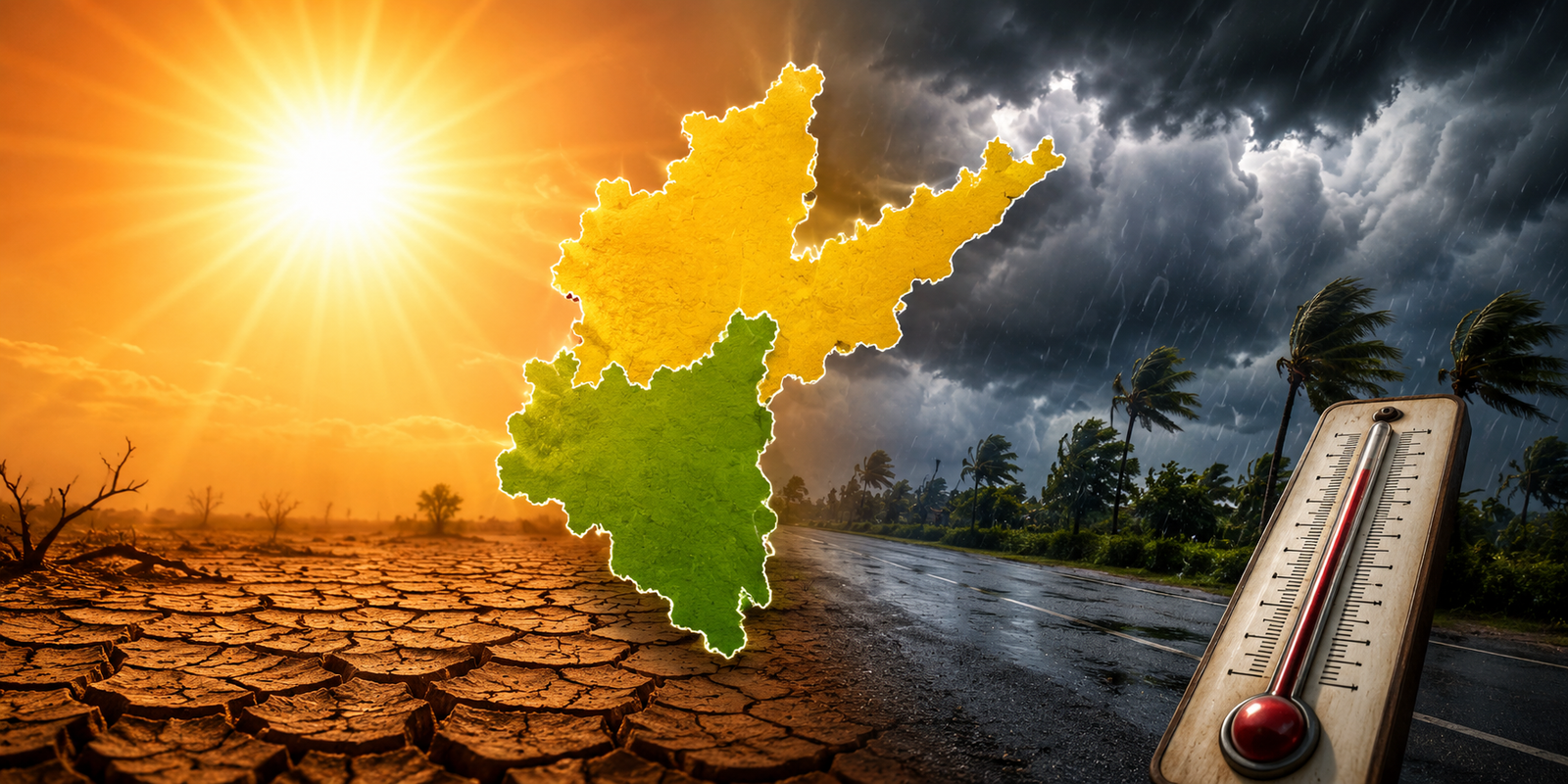 Cloudy skies and hot weather across Telugu states.
