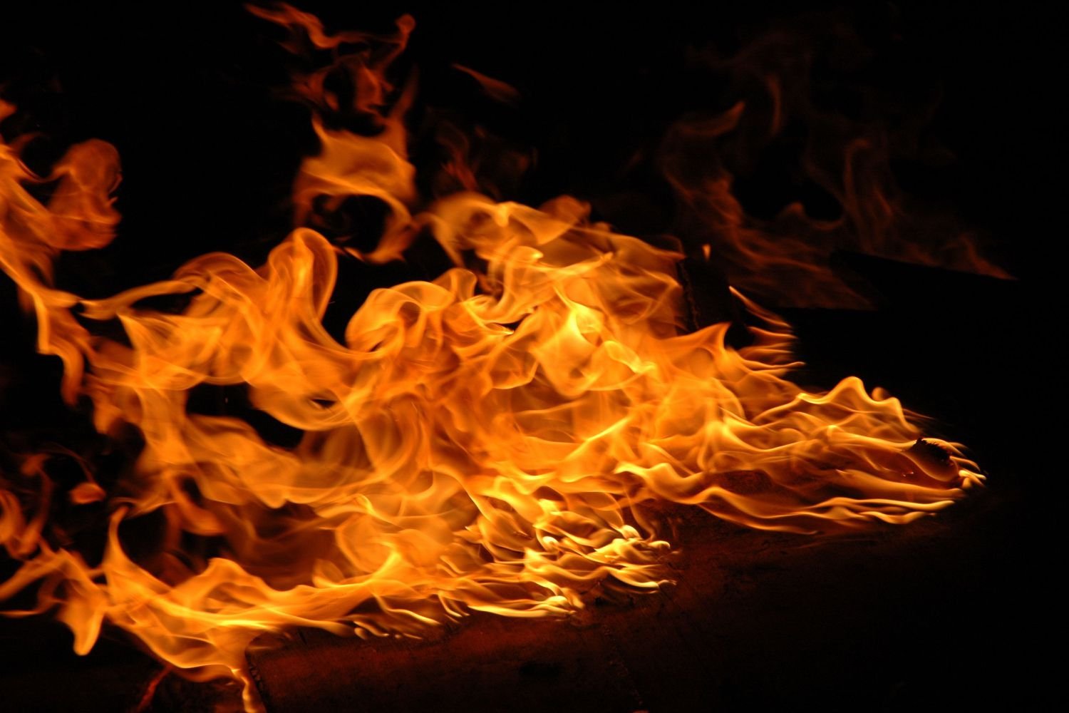 Private bus on fire near Haj House in Nampally Hyderabad