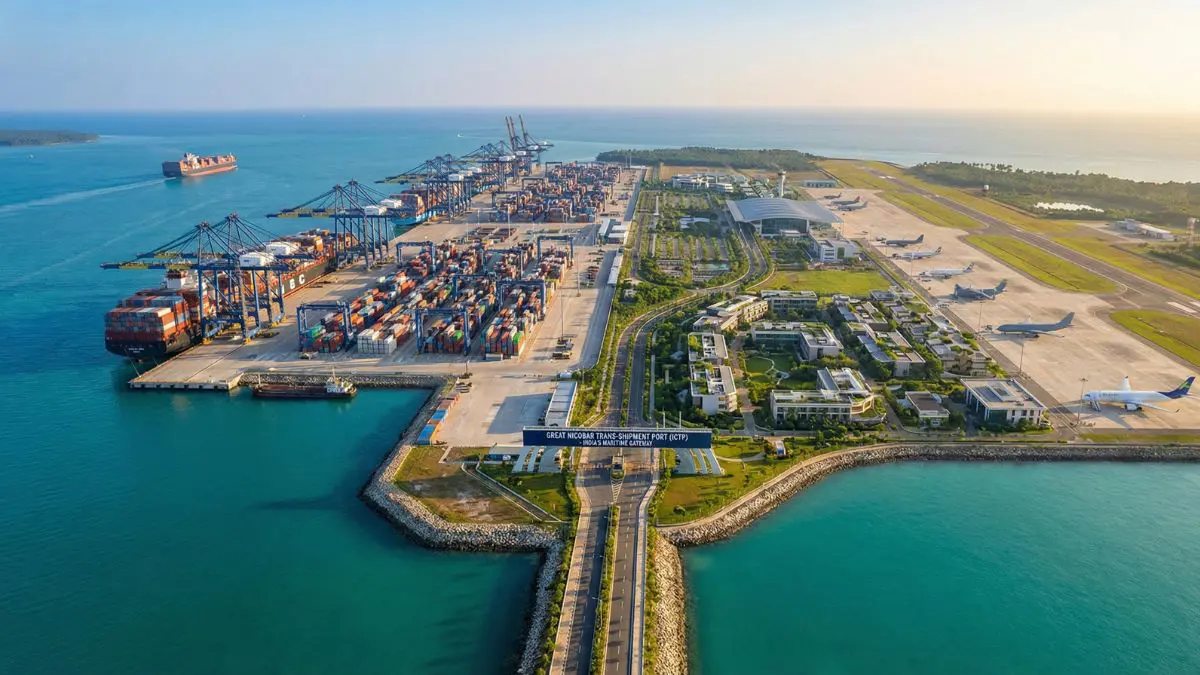 Great Nicobar Island strategic infrastructure development project overview.