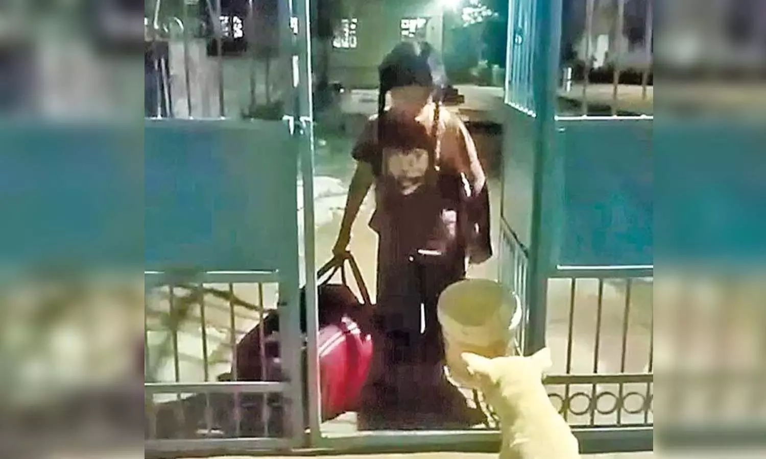 Class 8 girl outside government hostel after midnight incident.