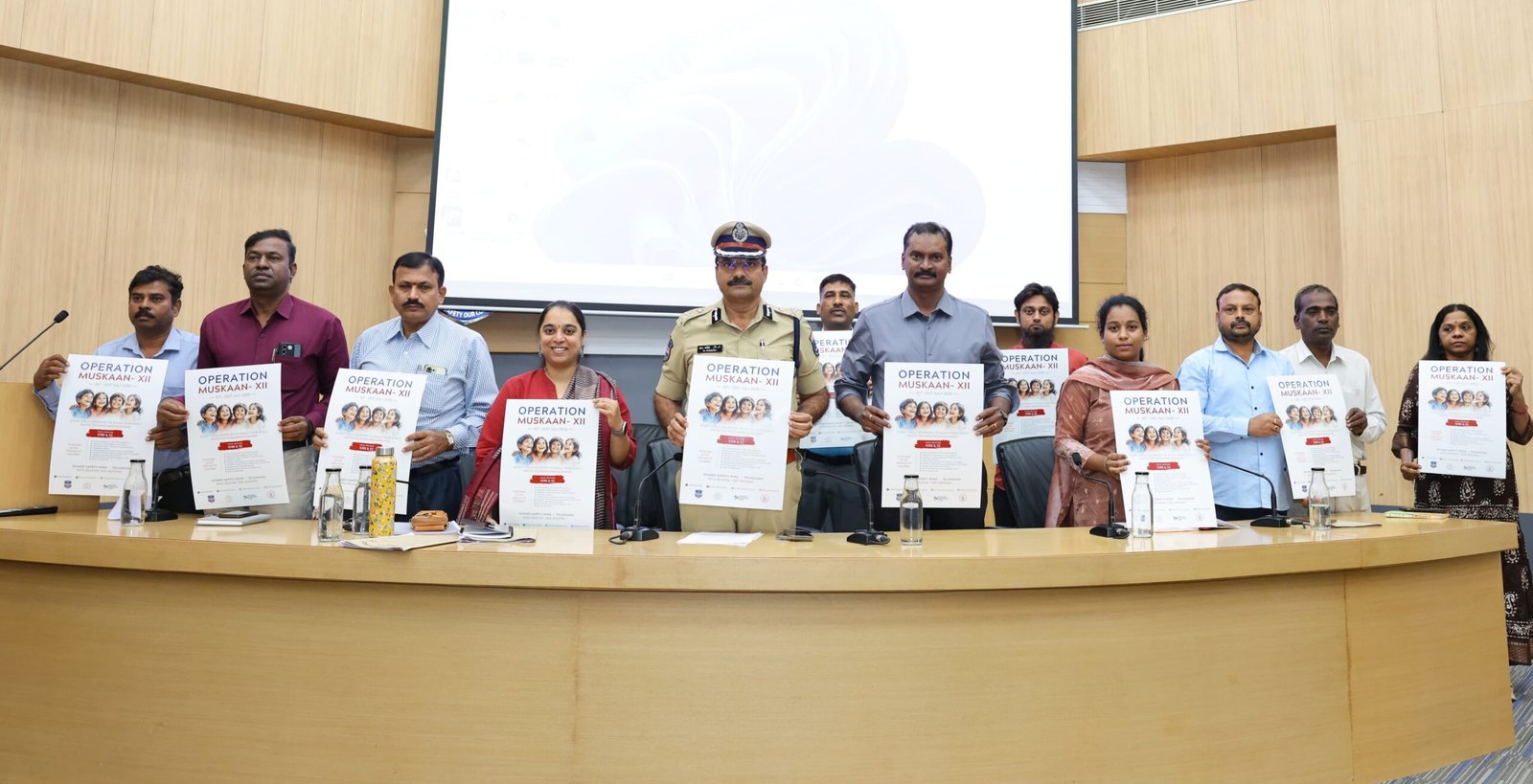 Cyberabad Police officials during Operation Muskan-12 convergence meeting.