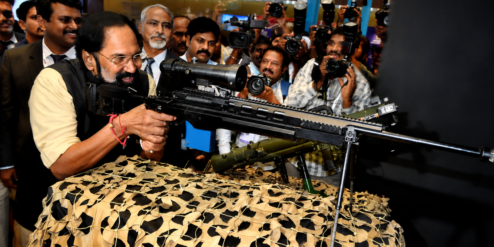 US President helicopter cabin manufacturing at Telangana aerospace facility.