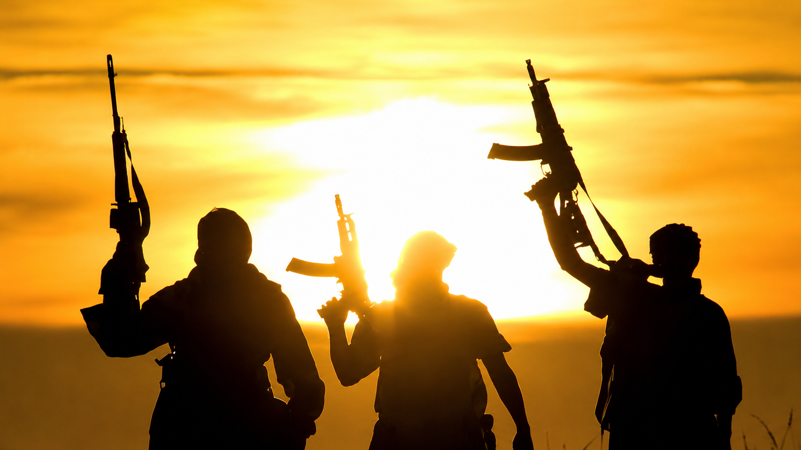16 Maoists with weapons before Jharkhand Police in Ranchi.