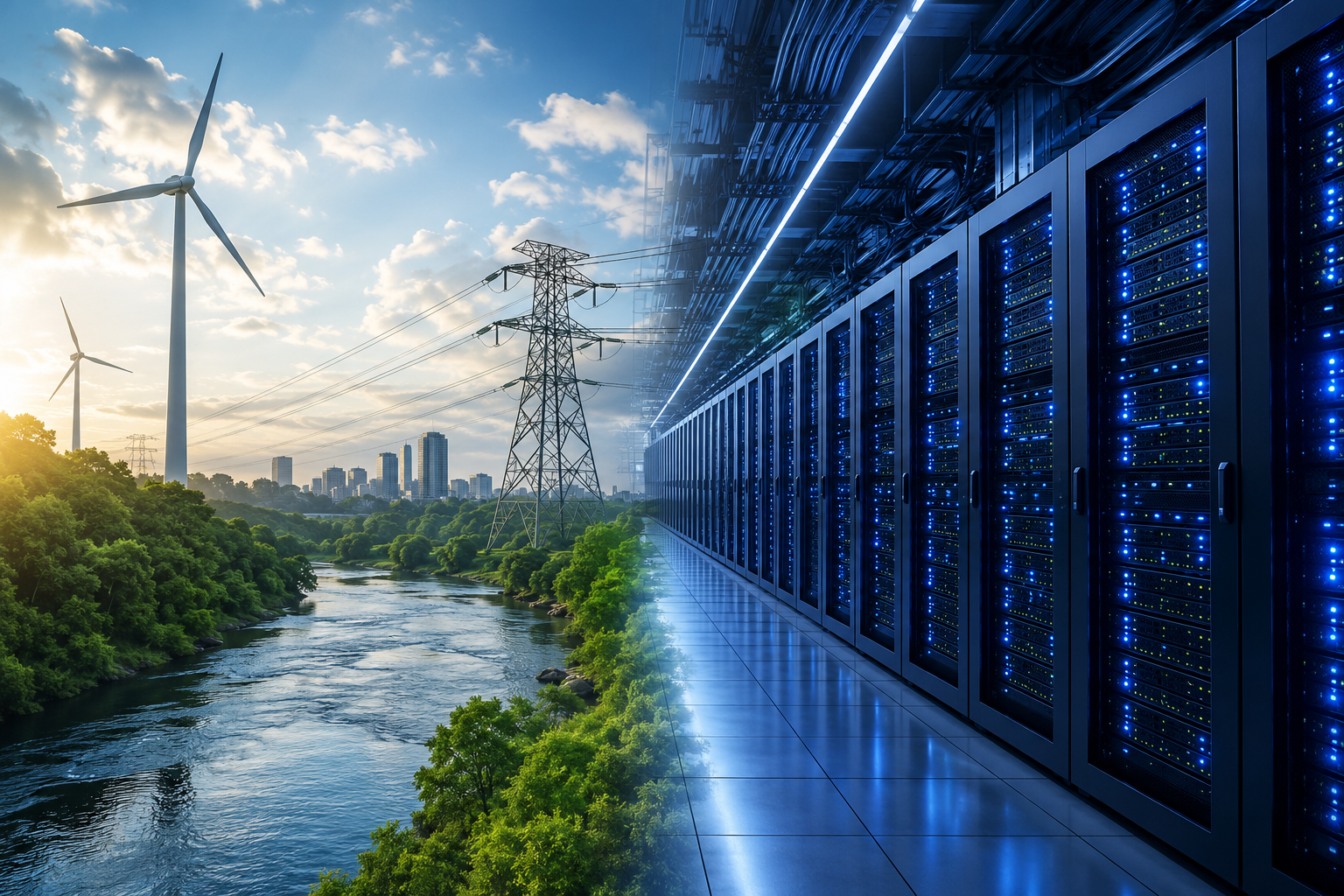New York data center policy and AI infrastructure discussion.