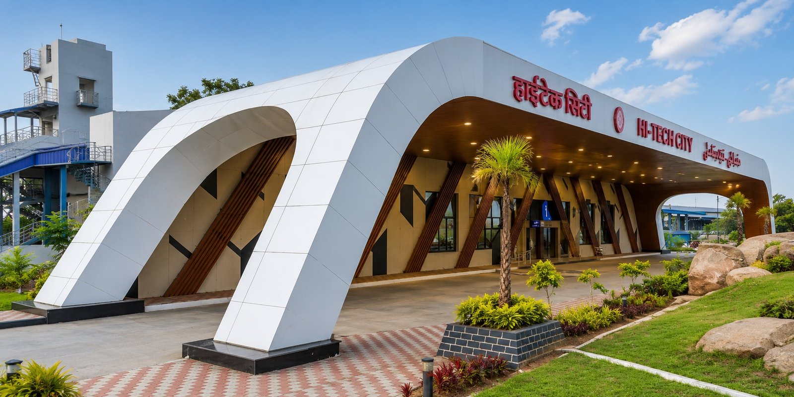 Modernized Hitech City Railway Station ready for inauguration.