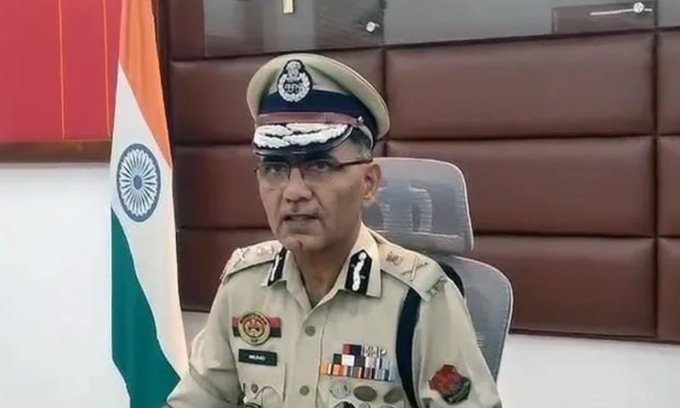 Tripura DGP Anurag Dhankar at police headquarters.