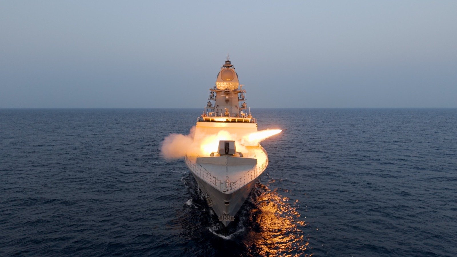 INS Mahendragiri commissioned into the Indian Navy at Visakhapatnam.