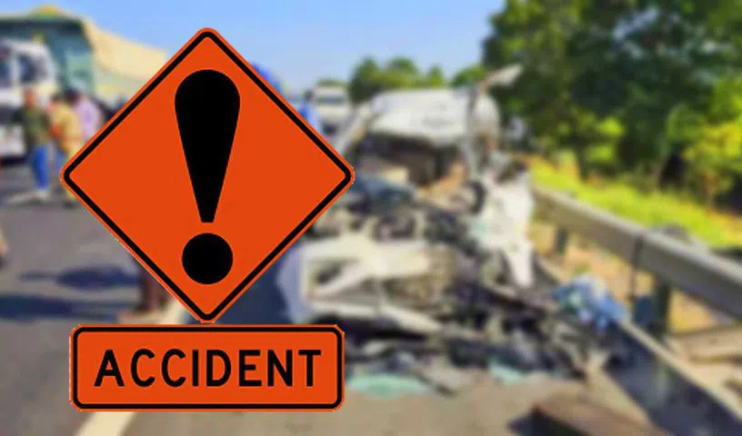 Jella Shekar's car after the hit-and-run accident near siddipet.