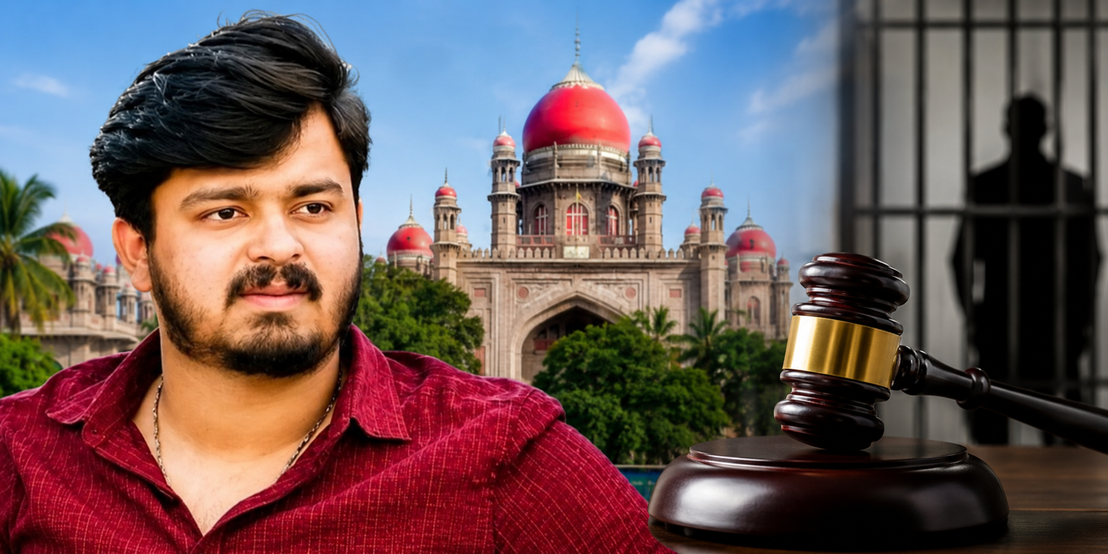 Bandi Sai Bhageerath during court proceedings in bail case.