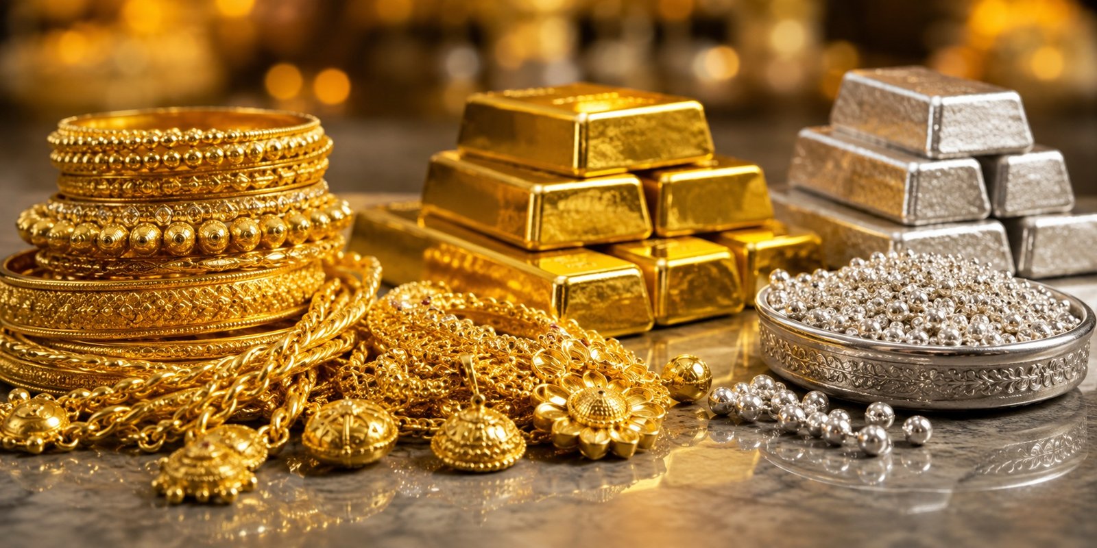 Latest details of gold and silver prices in the Hyderabad bullion market.