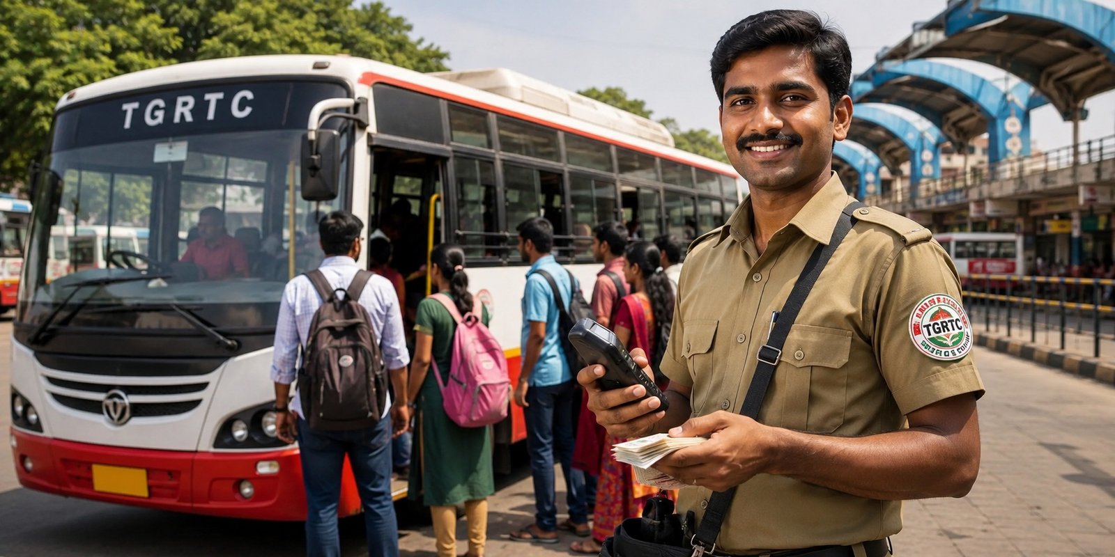 TGRTC conductor recruitment notification for 1500 posts in Telangana.