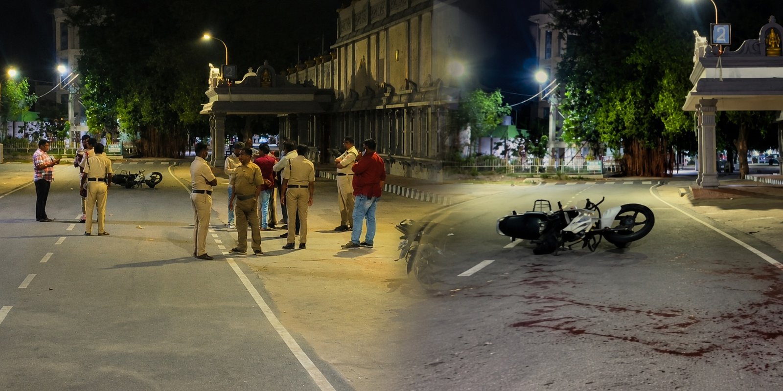 Police investigating double murder near Tirupati wedding hall.