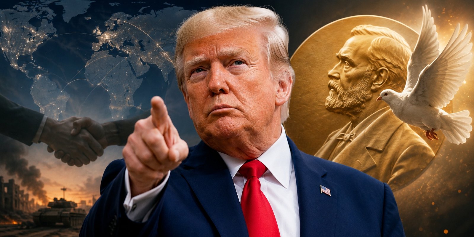 Donald Trump speaking about the Nobel Peace Prize.