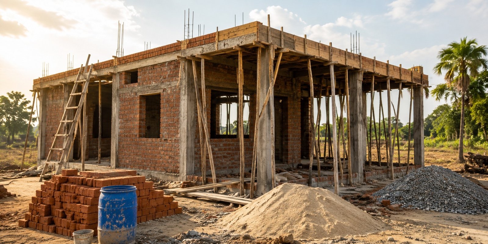 Ministers review Indiramma housing scheme with industry representatives.