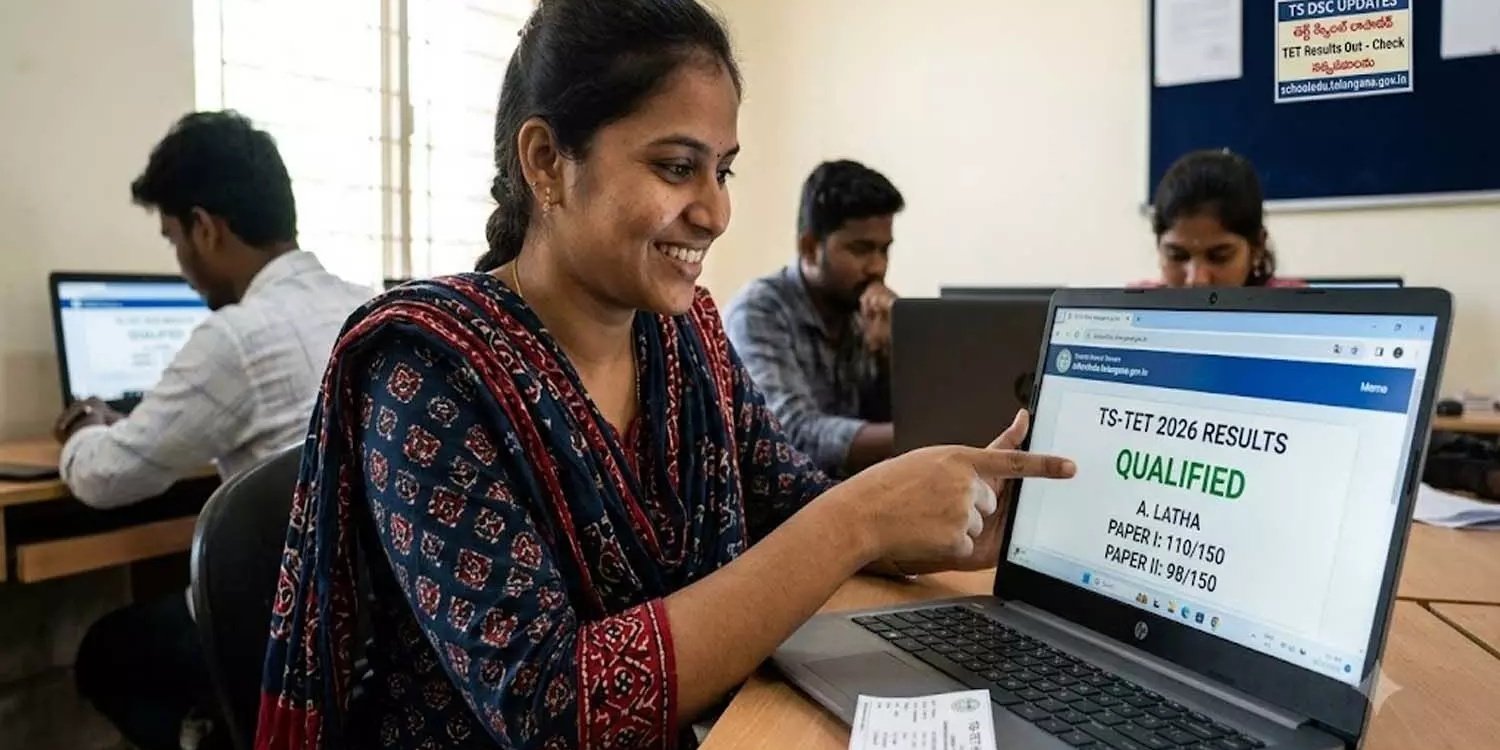 TG TET 2026 results displayed on official website.