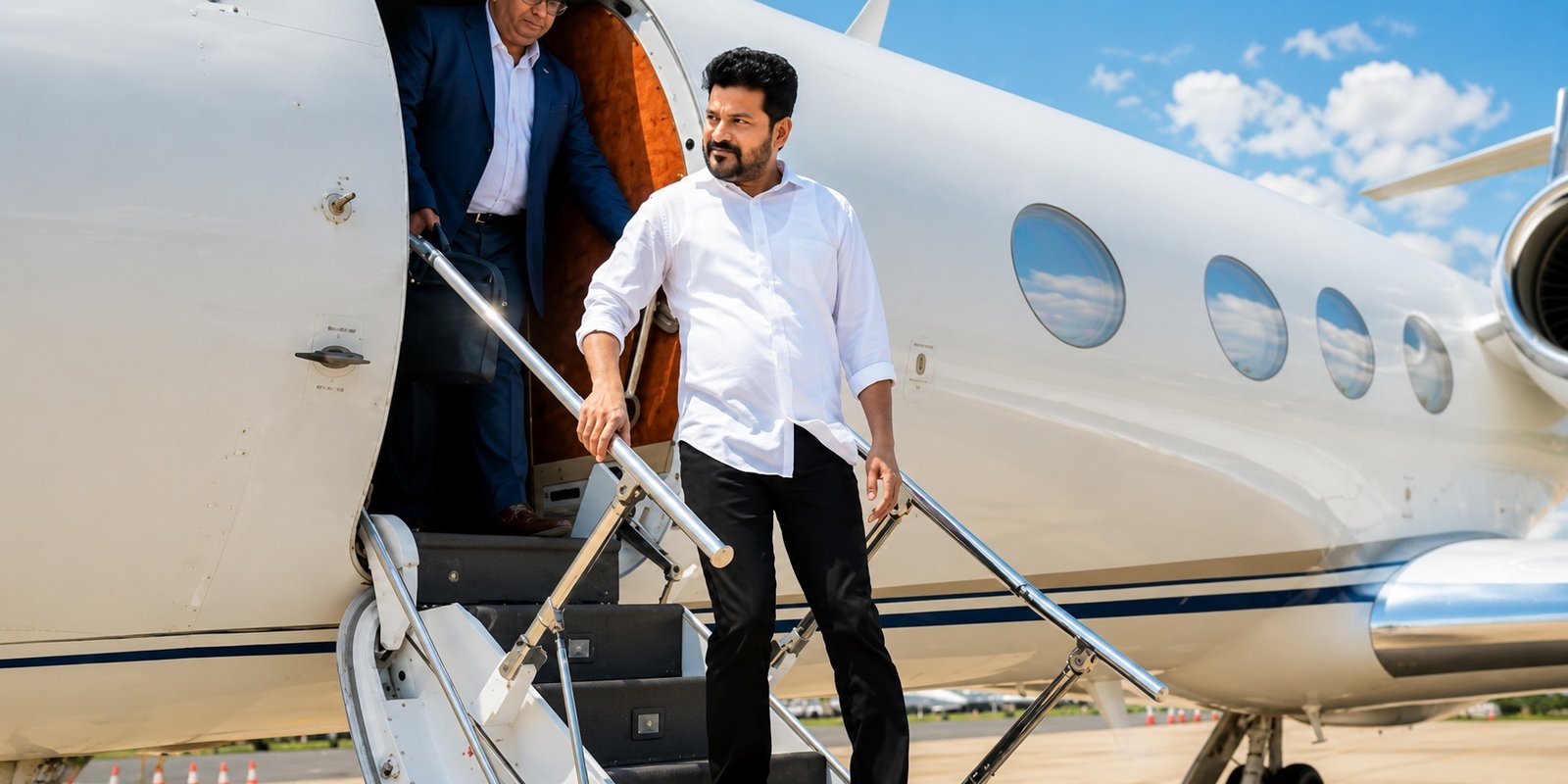 Revanth Reddy leaving for Delhi to attend AICC meeting.