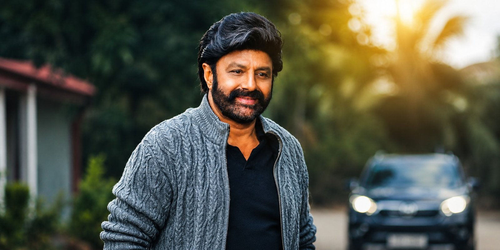 Balakrishna during NBK111 action scene at Kakinada Port.