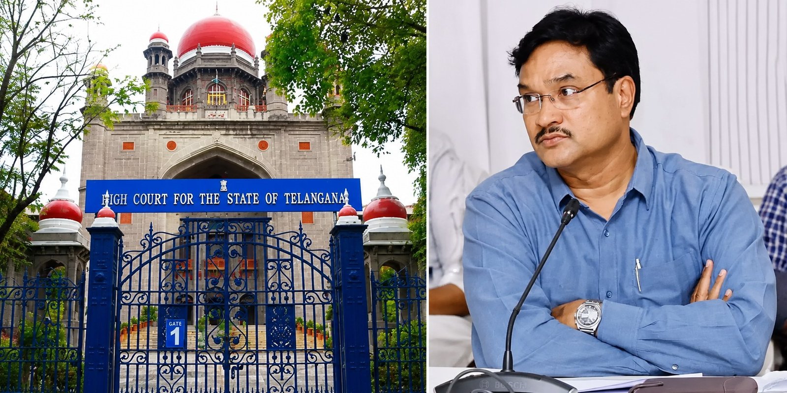 HYDRAA Commissioner during Telangana High Court contempt case hearing.