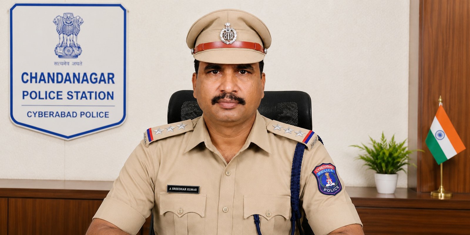Inspector A. Sridhar Kumar assumes charge as Chandanagar SHO.