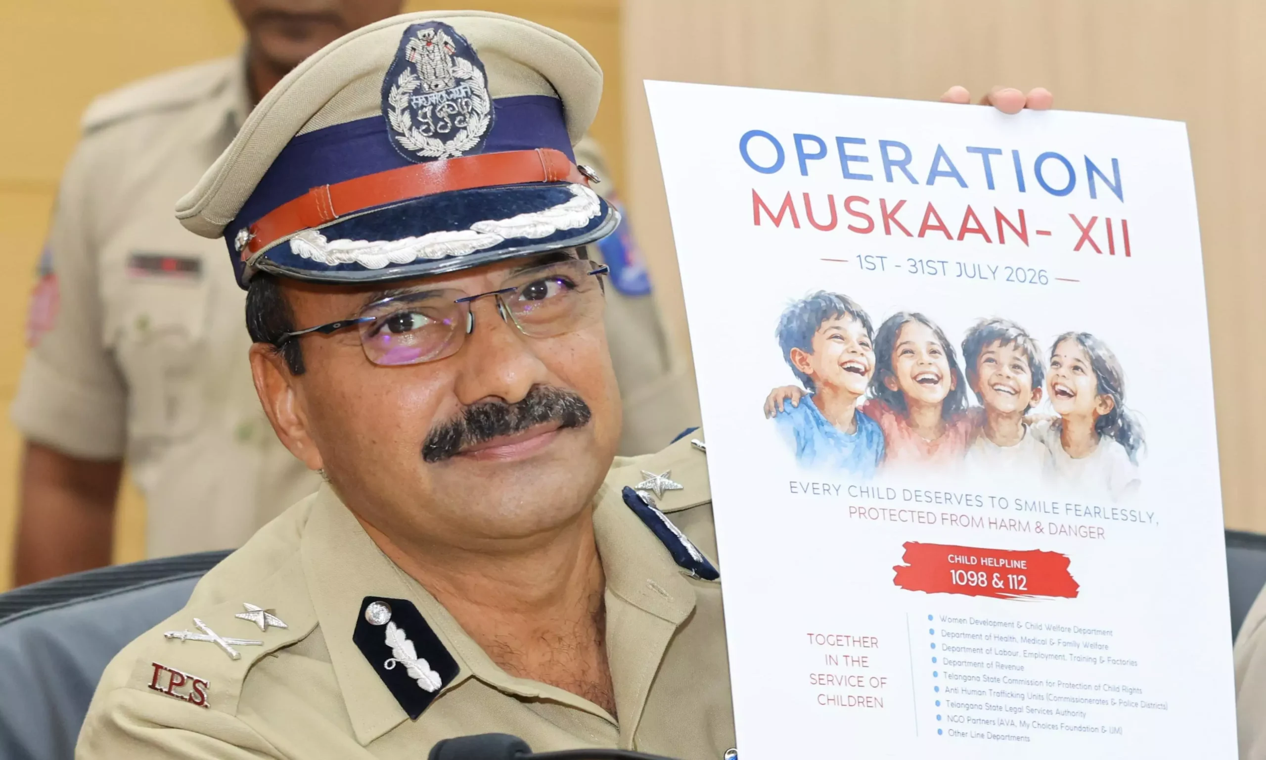 Cyberabad Police personnel rescuing children during Operation Muskaan-XII