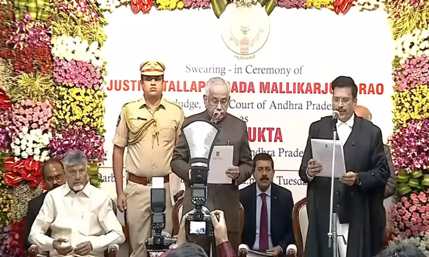 Former HC Judge Mallikarjuna Rao Takes Oath as AP Lokayukta