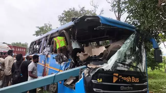 Suryapet Bus Accident: Five Killed, 20 Injured