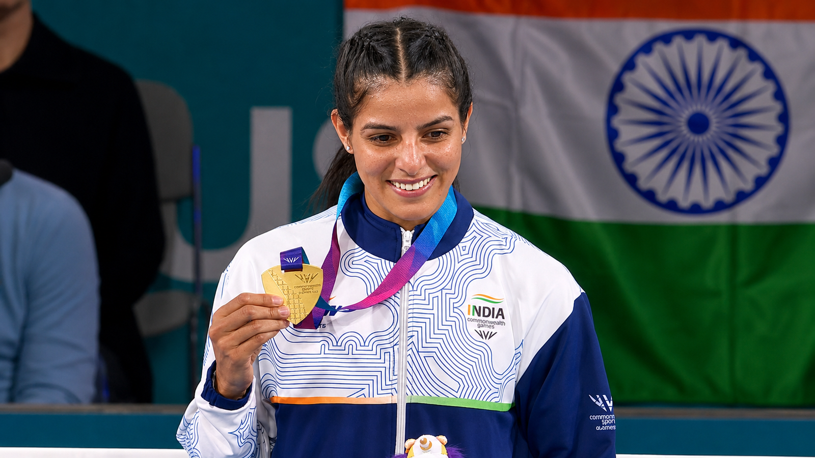 Sakshi Chaudhary celebrates Commonwealth Games boxing gold