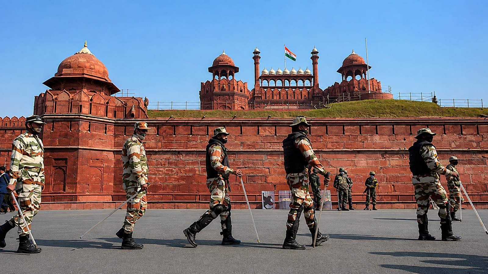 Delhi Police security arrangements around Red Fort for Independence Day