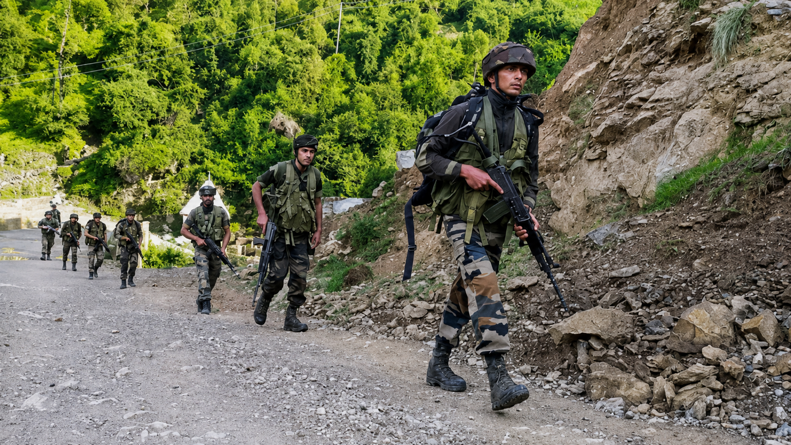 Security forces conduct search operation in Poonch