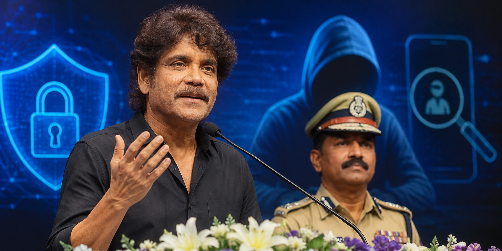 Nagarjuna at Telangana cyber crime awareness programme