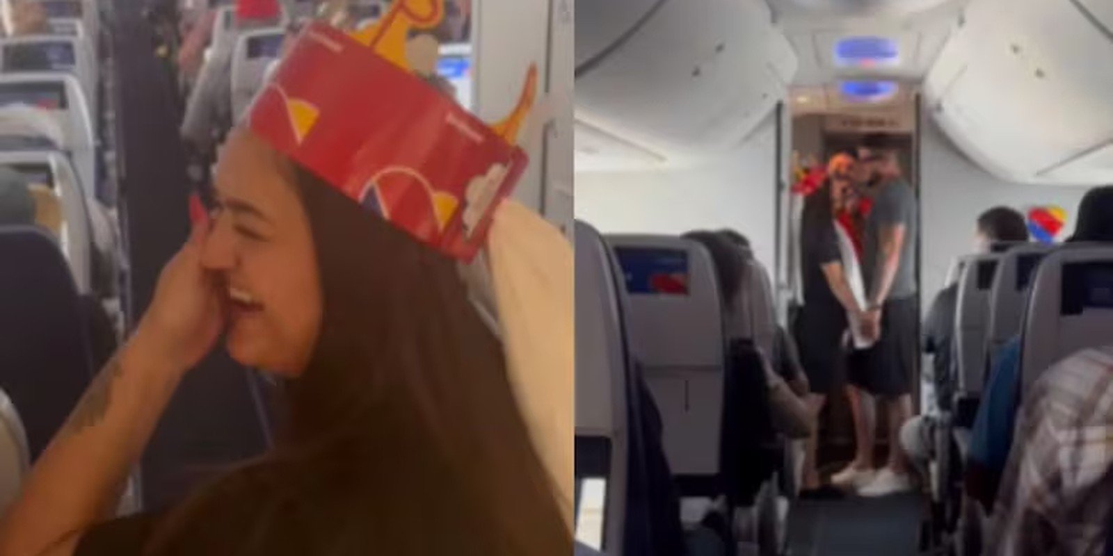 Couple celebrates surprise wedding aboard Southwest Airlines flight