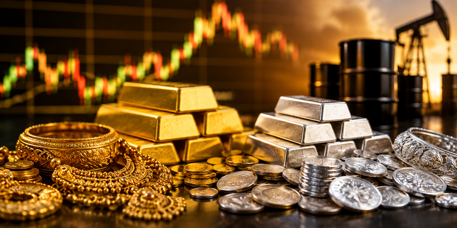 Gold and silver prices influenced by global market trends