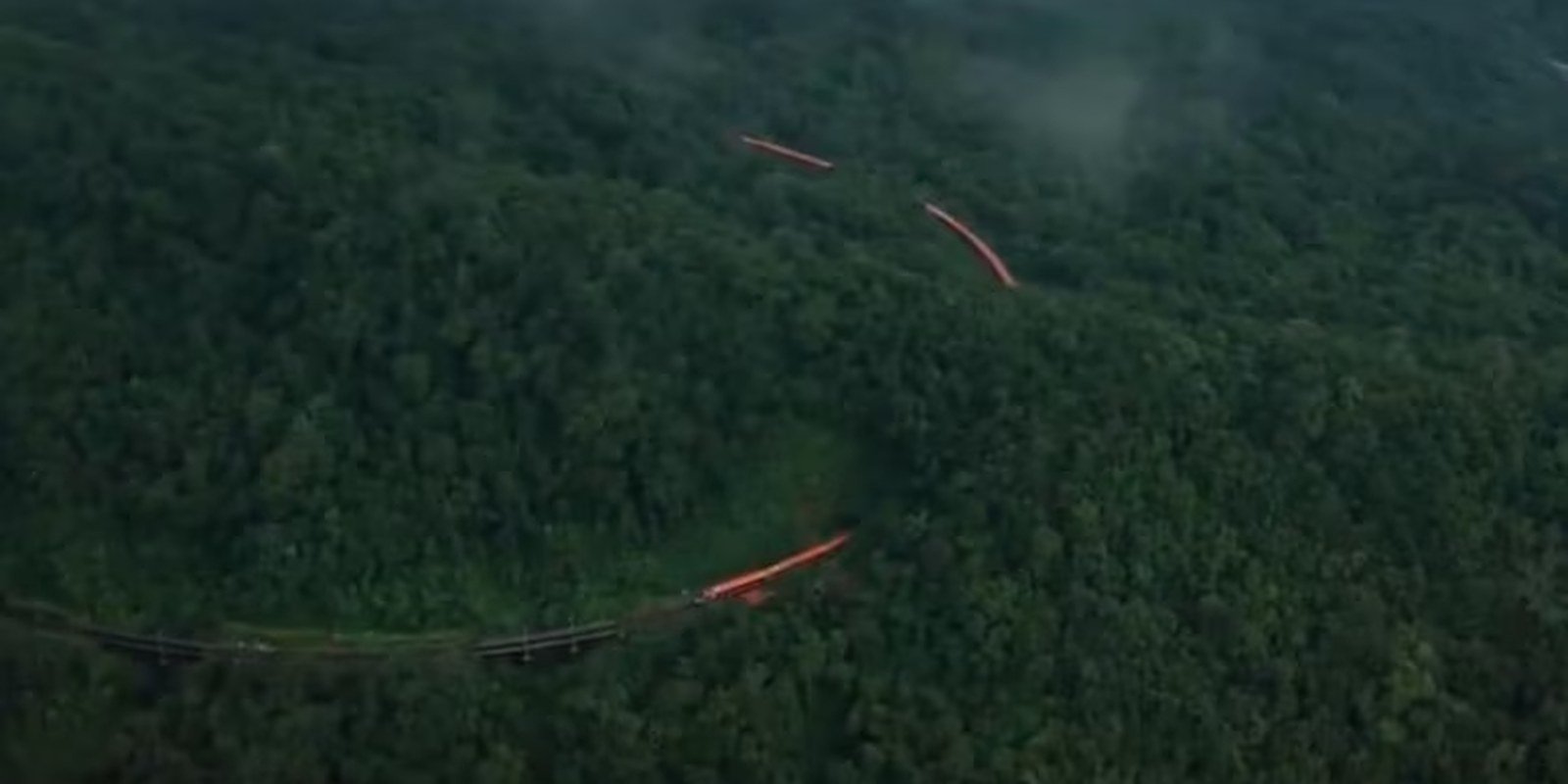 Vande Bharat Express moves through misty Western Ghats