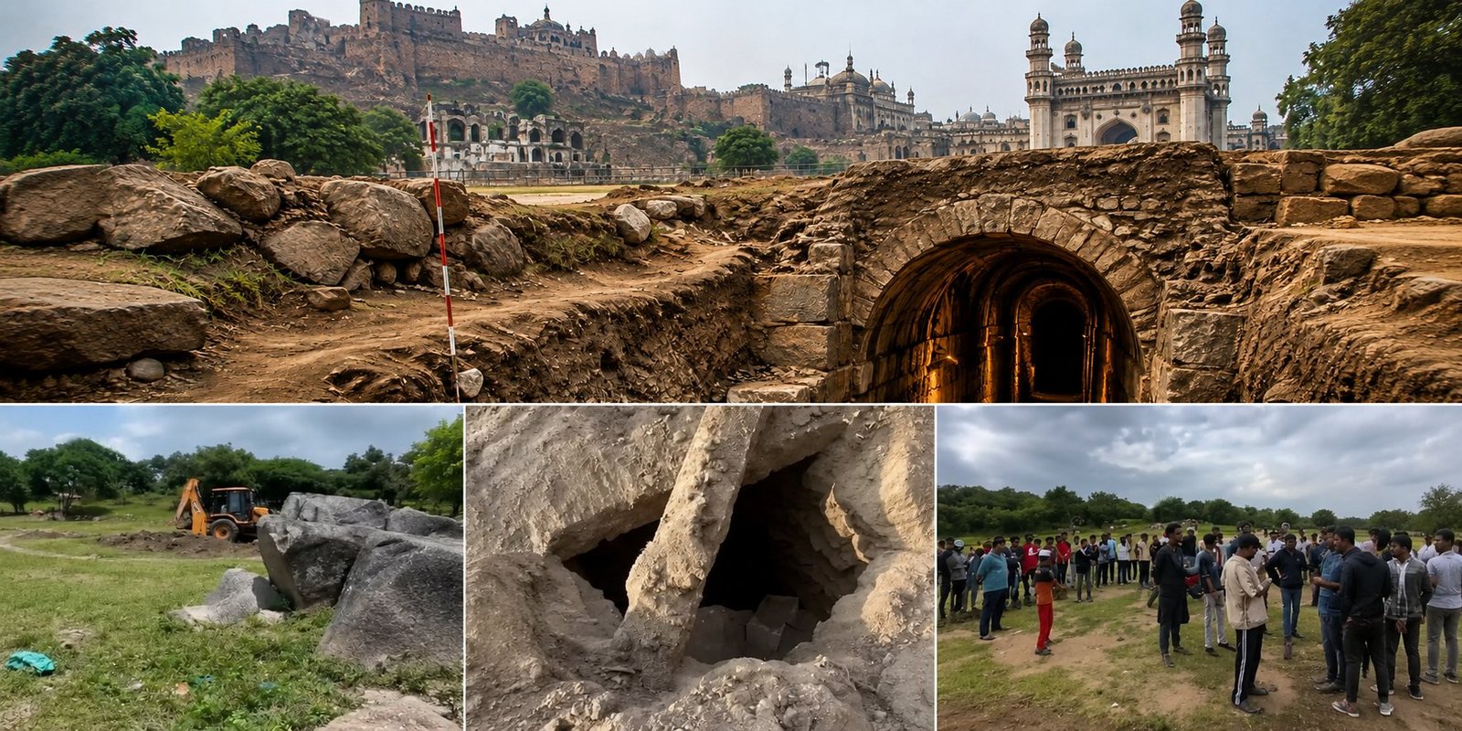 Ancient tunnel discovered near Qutb Shahi tombs in Golconda