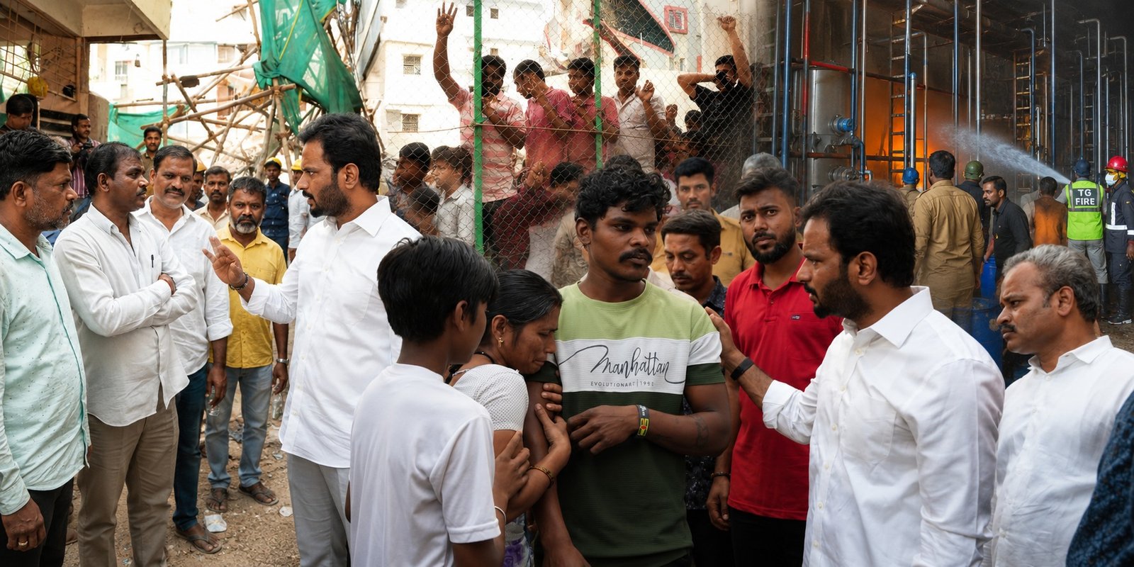 Collapsed six-storey building in Anjaiah Nagar, Serilingampally